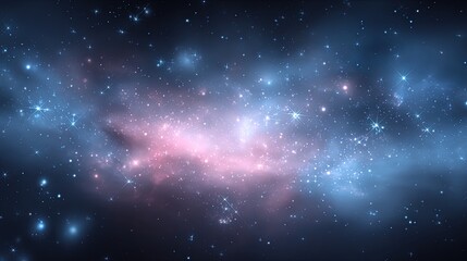 Obraz premium Stunning view of a colorful galaxy with stars and cosmic dust in deep space.