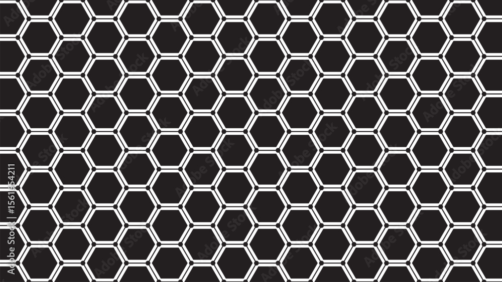 Poster seamless hexagon pattern. honeycomb texture vector
