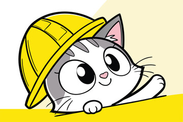 Adorable cartoon cat poses illustration featuring various playful and cute actions