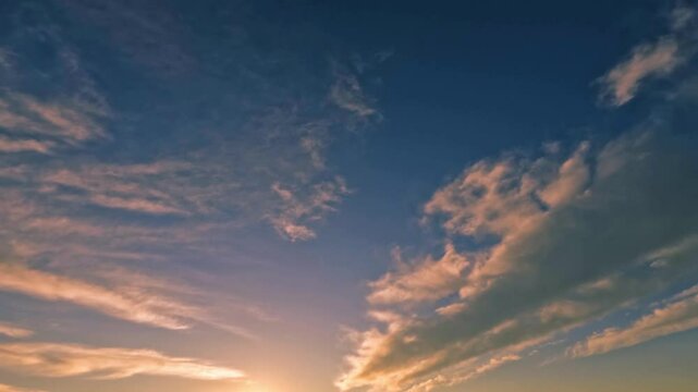timelapse of small clouds at sundown after the rain for forecast