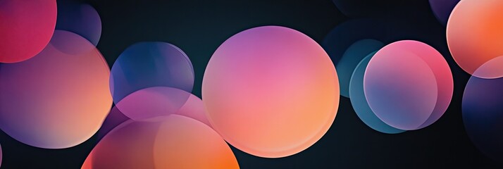 Abstract background of overlapping, vibrant, translucent circles in various shades of pink, purple, and orange