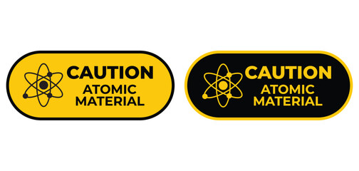 Danger warning circle yellow sign. Atomic sign vector icon. Isolated on a blank, editable and changeable background.