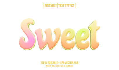 sweet editable text effect
