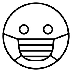 Face with Medical Mask Icon