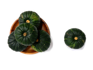 chestnut pumpkin on white background