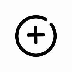 add plus create new icon vector sign