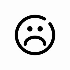 sad unhappy face emoji icon vector sign
