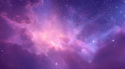 Obraz premium Vibrant colorful galaxy nebula star field with cosmic dust and sparkling stars.