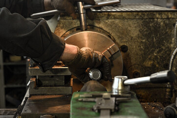 Manufacturing industry plant factory welding turner milling machine operator welder girl woman...