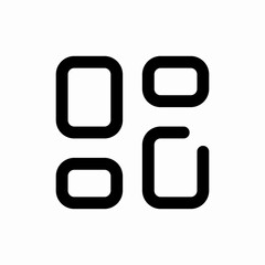 category grid layout menu icon vector sign