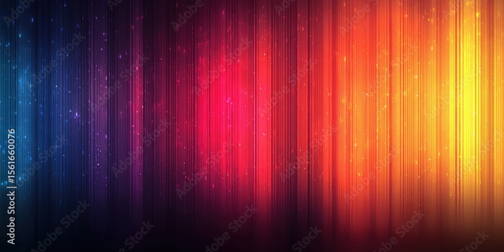 Poster vibrant abstract background with colorful vertical light streaks and gradient effect.