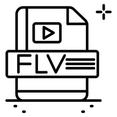 Fototapeta premium FLV Icon