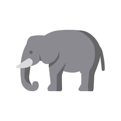 elephant icon. flat, sign for web and apps. stock illustration