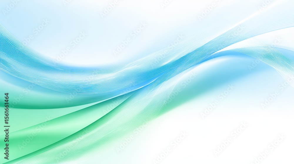 Leinwandbilder abstract flowing wave design with colorful smooth curves in soft pastel tones.