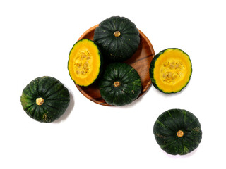 chestnut pumpkin on white background