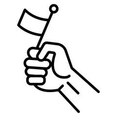 Holding Flag Icon