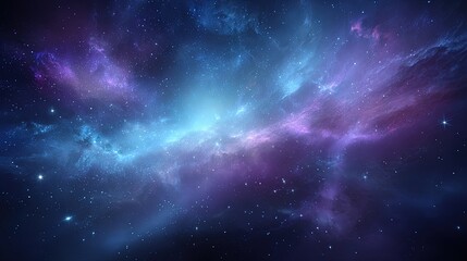 Fototapeta premium Stunning view of a vibrant colorful galaxy with stars in deep space background.