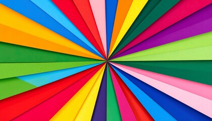 Vibrant Folded Paper Spiral Pattern with a Deep Central Focus