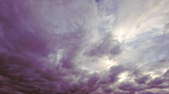 timelapse of the sky of massive leaden snow or rain clouds
