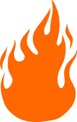 Orange Flame Silhouette With Wavy Motion