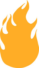 Light Yellow Flame Silhouette Icon