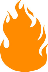 Yellow Orange Flame With Jagged Edge