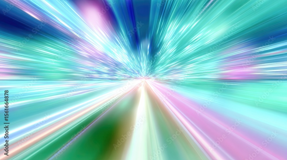 Poster vibrant abstract light motion streaks with dynamic colorful background design.