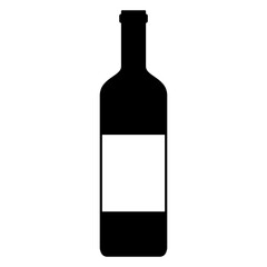 Icono silueta de botella de vino