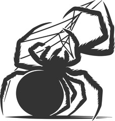 Spider vector silhouette