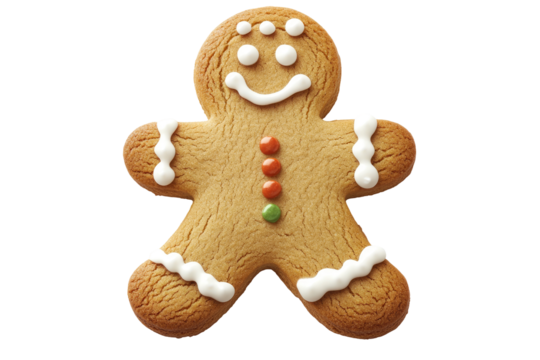 Gingerbread cookie, decorated with icing