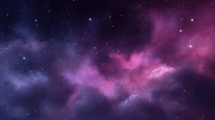 Vibrant view of outer space with colorful nebulae and scattered bright stars.