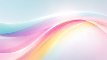 Naklejka na ściany i meble Abstract colorful flowing waves with smooth gradient lines and vibrant glow.