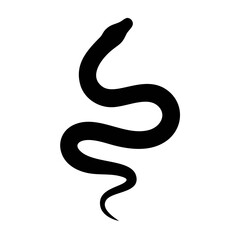 Black Snake Silhouette Vector illustration