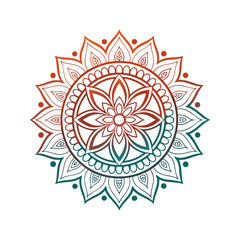 Blossom Mandala Shape. Circular pattern in form of mandala, tattoo, decoration. Decorative ornament in ethnic oriental style