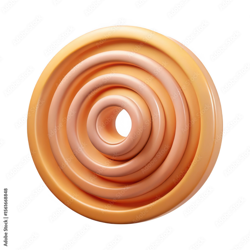 Poster concentric circles with central opening isolated on transparent background