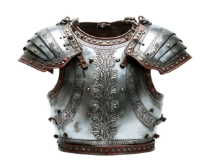 Durable Chest Guard in White Studio Frame