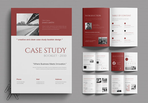 Case Study Booklet Template for Business Reports