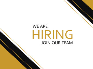 We are hiring banner, poster. We are hiring join our team.
