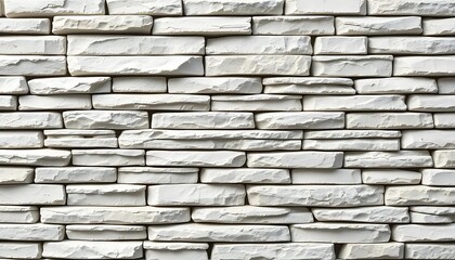 Seamless texture of stacked white stone bricks with natural surface detail. Ideal for architectural backgrounds, interior design, 3D modeling, or construction themes.