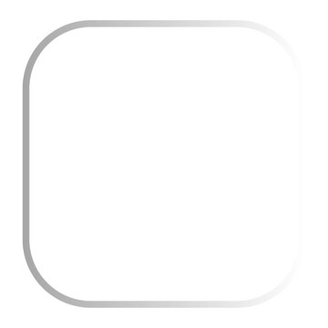 Rounded corner square outline gradient clipart isolated on transparent background