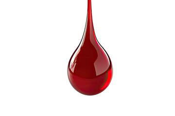 Fototapeta premium Close-up of a single, vibrant red liquid drop