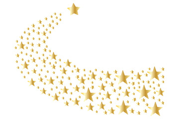 Abstract Falling Star Vector, Shooting Star with Elegant Star Trail on White Background.