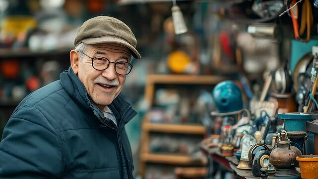 Senior Elder Smilingly Guiding Life Direction