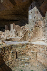 The UNESCO world heritage site The Cliff Palace cliff dwelling in the National Park Mesa Verde in Colorado state of United States.