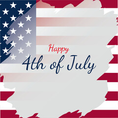 Obraz premium Abstract Fourth of July Happy Independence Day for USA national day template design and background. 
