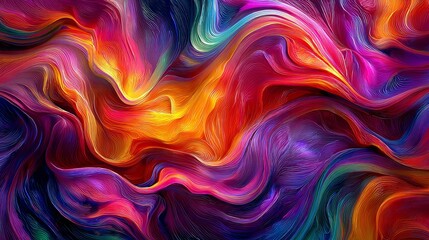Obraz premium Colorful abstract background with vibrant swirling energy patterns, symbolizing business growth, innovation, creativity, power, and dynamic momentum, perfect for corporate presentation design 