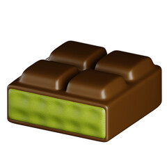 Chocolate Matcha Candy Illustration