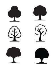 Diverse Tree Silhouettes A Collection of Stylized Black and White Trees for Design and Illustration Projects Outdoors Nature Inspired.
