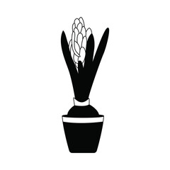 Hyacinth Flower Solid Fill Illustration