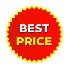 BEST PRICE, red colour png, offer promo badge